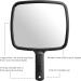 TRIXES Handheld Salon Hairdresser Mirror - Wide Angle 20x17.5cm - Black - Buy Online on SooperMarket.com