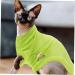Yardwe Pet Kitten Sweater - Breathable Winter Jacket for Cats | Cozy Coats & Costumes | Light Green | Perfect for Autumn & Winter - Buy Online on SooperMarket.com