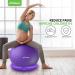 Trideer 65cm Purple Exercise Ball Chair with Base & Bands - Home Gym Workout & Back Pain Relief - Buy Online on SooperMarket.com