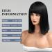 Haircube Short Bob Wig with Bangs for Women - Heat-Resistant Synthetic Fiber - Perfect for Parties Cosplay & Daily Wear (Black) #2091 - Buy Online on SooperMarket.com