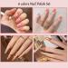 Nude Nail Polish Set - Glitter Nail Varnish Sets - Quick Dry & Long Lasting Pink Glitter 6 Colors Nail Varnish Set - No Need UV Nail Polish Kit Christmas Gifts for Women Girl - Buy Online on SooperMarket.com