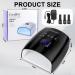 Rechargeable Cordless UV LED Nail Lamp 66W - Gel & Regular Polish Dryer | 5 Timer Settings, Automatic Sensor, LCD Display - Black - Buy Online on SooperMarket.com