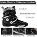 Adult 4 Wheel Speed Inline Roller Skates - High Performance Fitness Racing Skates - Black - Men 9-9.5/Women 9.5-10/26-26.5cm - Buy Online on SooperMarket.com
