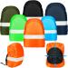 Woanger 6 Pcs Waterproof Rain Cover for Backpack with Reflective Strip 20-60 L Ultralight Rainproof Backpack Cover Adjustable Cross Buckle Strap Rain Cover for Hiking Camping Cycling Traveling