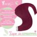 Shop Youngsee Burgundy Tape In Extensions - Real Hair 50cm 10 Pcs Invisible Skin Weft #530 - International Shipping Available - Buy Online on SooperMarket.com
