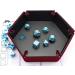 Folding Hexagon Dice Tray with Red Velvet Rolling Surface - Perfect for DND Dice Games and Storage - Buy Online on SooperMarket.com