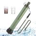 Lixada outdoor water filter system straw water filter filter under thread ultrafiltration film design for emergency camping travel hiking fishing army green