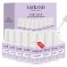 Saviland 8PCS/10ML Super Strong Nail Glue Set - 80ML Nail Bond Brush On Nail Glue Gel for Nail Tips Press on Nails Fake Nails, Long Lasting Professional Gel Nail Glue for Nail Repair Broken Nails B-10ML-8PCS Nail Glue Set