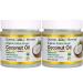 Organic Extra Virgin Coconut Oil, Cold Pressed 16 fl oz (473 ml) Each, California Gold Nutrition, 2 Pack 16 Fl Oz (Pack of 2)
