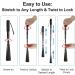TriPro Long Handle Shoe Horn - Adjustable Telescopic Metal Shoe Horn for Seniors, Men, Women, Kids - Aluminum Alloy, Portable Design - Buy Online on SooperMarket.com
