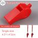 Shubeeieumi 2-Piece Sports Whistle Set - Red Plastic Whistles with Lanyard for School Sports Football Kids & Students | Crisp Sound - Buy Online on SooperMarket.com