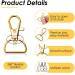 Swivel Clasp Hooks  Anezus 80Pcs Key Chain Clip Hooks  D Ring Clip Lanyard Hardware for Keychain Making  Lanyard Making  Purse Hardware  DIY Craft (3/4 Inside Width) Multicolors 3/4 inch - Buy Online on SooperMarket.com