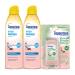 Coppertone WaterBabies SPF 50 Lotion Spray + Pure & Simple Baby Mineral SPF 50 Stick Multipack (6 Ounce Spray, Pack of 2 + 0.5 Ounce Stick) Combo