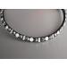 Happiness Horses Headband - Silver & White Glitter Rhinestone Curved Strap | COB Dark Brown Leather - Buy Online on SooperMarket.com