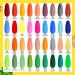 Lavender Violets 42 Piece Gel Nail Polish Set with Fluorescent Finish - UV/LED Soak-Off Formula - Includes Glossy, Matte, Diamond, and Glow in the Dark Top Coats - Full Range Shades - C955 Sunflowers - Buy Online on SooperMarket.com