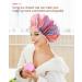 Mikimini Large Waterproof Shower Hood for Long Hair - 2-Pack XL Pink | Fashionable & Reusable - Buy Online on SooperMarket.com