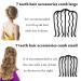 XCSJ 7 PCs Hair Split Cam Metal Combs - Bridal Hairdress Styling Tools & Fashion Accessories for Girls - Buy Online on SooperMarket.com