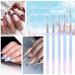 Eptbsdu 5PC Nail Art Liner Brushes Set - Metal Handle Long Lines Brush for UV Gel Polish Painting - Pink - Buy Online on SooperMarket.com