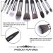 BS-MALL 16pcs Makeup Brush Set with Premium Synthetic Bristles - Ideal for Powder, Foundation, Blush, Contour, Concealers, Lips, and Eyeshadow - Black - Buy Online on SooperMarket.com