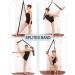 Maoxintek Yoga Belt Leg Extensor - Fitness Stretch Band for Dance Ballet & Gymnastics - Long Cotton Loop with Door Anchor - Black - Buy Online on SooperMarket.com