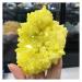 Crystal Hole Crystals 1pc Natural Rough Stone Crystal Cluster Raw Rough Yellow Bulk Native Sulfur Solid Rock Sulfur for Home Decoration 10-12CM Crystal Hole