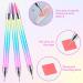 Bewudy 3 Pcs Nail Rhinestone Picker Dotting Pen Set - Dual-Ended Wax Pencil Tool for Nail Art DIY Decoration (White Pink Purple) - Buy Online on SooperMarket.com