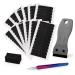 EHDIS Hair Extension Tapes with Tweezers and Scraper for Remove Tapes 144pcs Pre-cut Double Sided Adhesive Tapes in Hair Extensions for Lace Wig Hairpiece Toupee Hair Weft Set-B