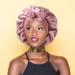 AWAYTR 2 Layered Satin Bonnet for Women Tie Band Hair Bonnet for Sleeping Silk Sleeping Cap with 3PCS Hair Scrunchies (Dust Rose(Bonus 3 Hair scrunchies)) - Buy Online on SooperMarket.com