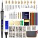 Aipudi 75Pcs Wood Burning Kit Wood Burning Tool with LCD Display Wood Burning Pen Adjustable Temperature Soldering Embossing/Carving/Soldering Tips/Carrying Case. (Gray)