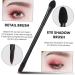 Baluue 100 Pcs Double Eye Shadow Makeup Eyeshadow Brush Women Makeup Brush Make up Cosmetics Plastic Black - Buy Online on SooperMarket.com