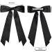 2PCS Silky Satin Hair Bows Hair Clip Black Hair Ribbon Ponytail Holder Accessories Slides Metal Clips Hair Bow for Women Girls Toddlers Teens Kids (Beige+Black) - Buy Online on SooperMarket.com