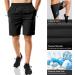 Haimont Men's Running Shorts 7 - Quick Dry Lightweight Athletic Shorts with Zipper Pockets - Black - Size Medium - Buy Online on SooperMarket.com