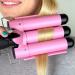 Beauty Babe Waves 3 Barrel Curling Iron Hair Waver 1.25 Inch - Pink Jumbo Ceramic Wand for Perfect Beach Waves - Buy Online on SooperMarket.com