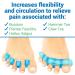 ViveSole Toe Stretchers Separators (4 Pieces) - Gel Therapeutic Spa Spacer for Bunions, Hammer Toe, Plantar Fasciitis - Metatarsal Pain Relief - Blue Medium - Buy Online on SooperMarket.com