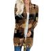 Apfopard Women Aztec Print Long Sleeve Lightweight Cardigans Open Front T-Shirt Coat Outerwear Loose Shirt Fall Spring Top X-Large J66-brown