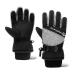 HIGHCAMP Kids Boy Gril Waterproof Winter Snow Ski Snowboard Gloves with Reflector M(6-8Y) Heather