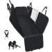 PETICON Dog Car Seat Cover for Back Seat, 100% Waterproof Car Seat Cover for Dogs with Mesh Window, Nonslip Backseat Dog Cover for Car, Scratchproof Dog Hammock for Cars, Trucks, SUVs, Jeeps, Black Full Black