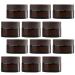 Tokincen 12 pieces amber glass empty can 15ml 20ml cream cans empty can Refillable container brown glass container with lid and liner clear crucible style B 12PCS-15ML 20ml