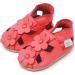 Dotty Fish Soft Leather Baby Shoes with Suede Soles - Toddler Sandals | Non-slip, Coral Flowers Design | 0-6 Months to 3-4 Years - Buy Online on SooperMarket.com