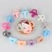 Silicone Baby Pacifier with Collapsible Handle | BPA Free Soother for 6-18 Months Old | 6-Pack Sports Colors - Buy Online on SooperMarket.com