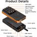 Alpha Digital Outdoor Solar Portable Power Bank with Wireless Charging 10000mAh - Orange - Buy Online on SooperMarket.com