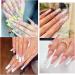 JZK 240x Clear C Curve Half Cover Square Nail Tips Extra Long For Acrylic Extensions Square False Finger Nail Tips For Gel And Acrylic Nails False Nail Extension Tips - Buy Online on SooperMarket.com