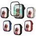 Fullife 6-Pack PC Matte Case with Tempered Glass Screen Protector Compatible with Apple Watch Series 6/5/4/SE Overall Shockproof Bumper for iWatch.40mm (Green/Blue/Red/Midnight/Starlight/transparent) Green/Blue/Red/Midnight/Starlight/Clear 40mm