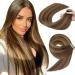 YDDM TAPE in Extensions Real Hair 20Pcs 50cm 50g chocolate brown with caramel blonde invisible tape extensions real hair extensions tape extensions real hair hair extension (20 inch 4/4/27# 20inch (50cm) -20PC