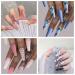 Lofuanna Ballerina Nails - 100 Long Coffin Fake Nails | Full Cover Artificial Fingernails with Case | 10 Sizes for Nail Studios & DIY Nail Art - Buy Online on SooperMarket.com