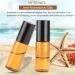 Voarge 24x 5ml Empty Glass Roll-On Bottles - Brown Amber for Essential Oils Lotions & Perfumes - Perfect for Travel - Buy Online on SooperMarket.com