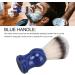 Handmade Shaving Brushes for Men - Blue Handle & Silver Ring | Beauty & Hairdressing Salon Essential - Buy Online on SooperMarket.com