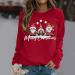 Womens Christmas Snowman Penguin Print Sweatshirt - Red O-Neck Raglan Top - Buy Online on SooperMarket.com