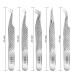 GTEX Lash Tweezers Set of 5 - Japanese Stainless Steel, Straight & Curved, 45 & 90 Volume Eyelash Extensions - Silver - Buy Online on SooperMarket.com