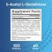 Jarrow Formulas S-Acetyl L-Glutathione 100 mg - 60 Tablets for Enhanced Antioxidant Support - Buy Online on SooperMarket.com